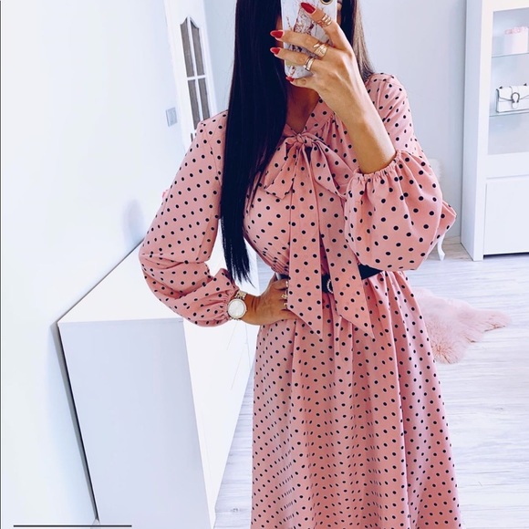 Sara Midi Polka Dot Dress - Picture 6 of 8